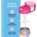 THERMOS - 12Oz Stainless Steel Insulated Straw Bottle, Barbie Image 2