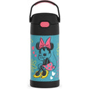 THERMOS - 12Oz Stainless Steel Insulated Straw Bottle, Minnie Mouse Image 1
