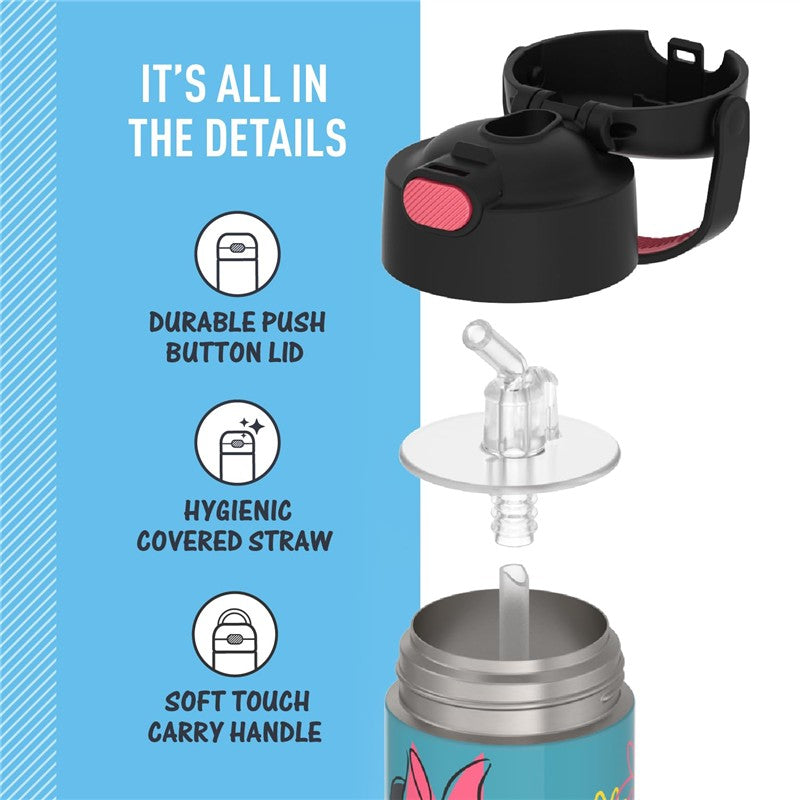 Thermos FUNtainer Stainless Steel Water Bottle 12 oz - Minnie Mouse Classic Image 3