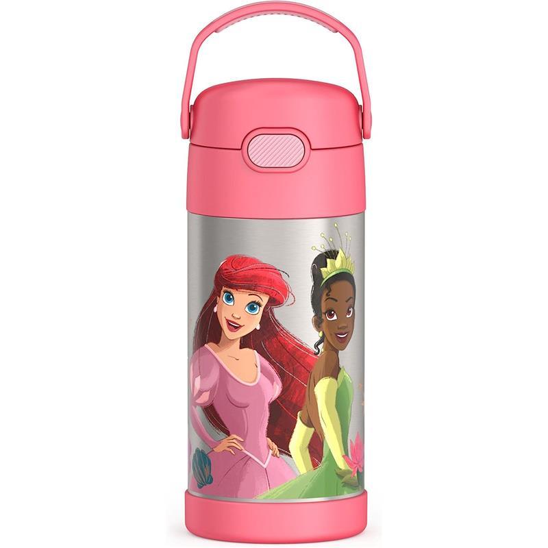 THERMOS - 12Oz Stainless Steel Insulated Straw Bottle, Princess Image 1