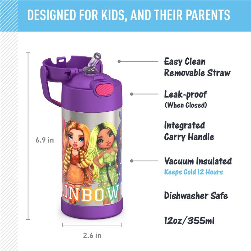 Thermos FUNtainer Stainless Steel Water Bottle 12 oz - Rainbow High Image 2