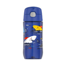 Thermos - 16 Oz Plastic Funtainer® Hydration Bottle With Spout Lid Assortment, Sharks Image 1