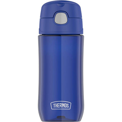 Thermos Plastic Water Bottle 16 oz in Blueberry, featuring a secure lid and a sleek design for hydration on the go.