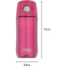 Thermos - 16 Oz Plastic Funtainer® Hydration Bottle With Spout Lid, Raspberry Image 2