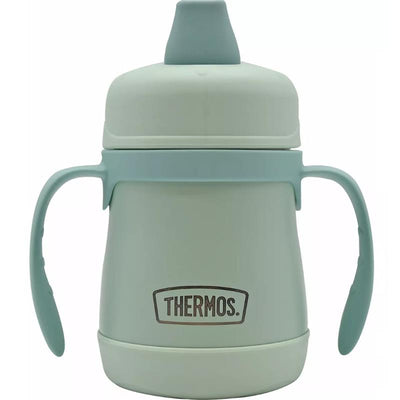 Thermos - 7 Oz. Stainless Steel Sippy Cup W/ Handles Simple Pastels, Mint Image 1