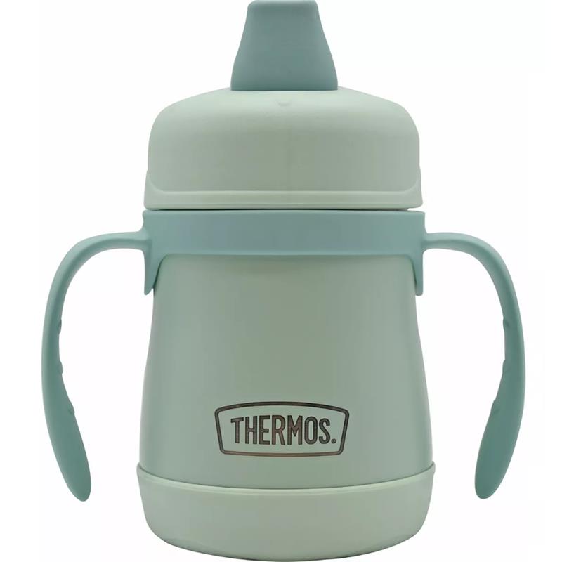 Thermos - 7 Oz. Stainless Steel Sippy Cup W/ Handles Simple Pastels, Mint Image 1