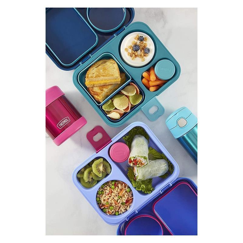 Thermos Food Storage System, Lunch Box, Kids Bento Box, 8pc Navy Image 8
