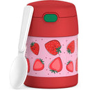 Thermos FUNtainer 10 Oz. Stainless Steel Funtainer Food Jar Strawberry Smiles Image 1