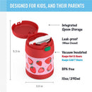 Thermos FUNtainer 10 Oz. Stainless Steel Funtainer Food Jar Strawberry Smiles Image 2