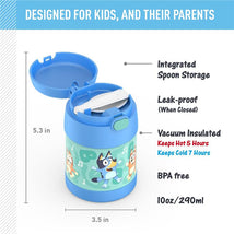 Thermos FUNtainer 10Oz. Funtainer Food Jar With Plastic Folding Spoon Bluey Image 2