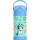 THERMOS FUNTAINER 12Oz Kids Stainless Steel Vacuum Insulated Water Bottle with Lid, Bluey Image 1