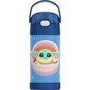 THERMOS FUNTAINER 12Oz Kids Stainless Steel Vacuum Insulated Water Bottle with Lid, Mandalorian The Child Image 1