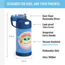 THERMOS FUNTAINER 12Oz Kids Stainless Steel Vacuum Insulated Water Bottle with Lid, Mandalorian The Child Image 2