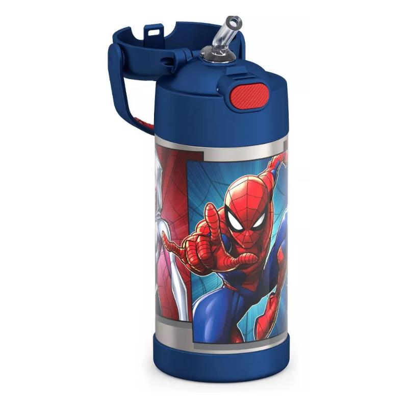 Thermos FUNtainer 12Oz Stainless Steel Water Bottle with Bail Handle, Spider-Man Image 3