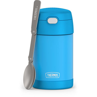 THERMOS FUNTAINER 16Oz Kid Friendly Food Jar with Foldable Spoon, Denim Blue Image 1