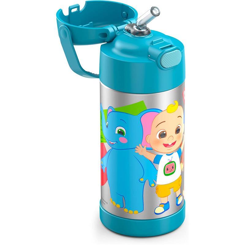 Thermos Kids Funtainer Stainless Steel Vacuum Insulated Straw Bottle, Frozen, 12 fl oz