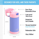 Thermos FUNtainer Stainless Steel Water Bottle 12 oz - Purple & Pink Image 2