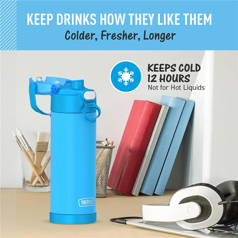 Thermos FUNtainer Stainless Steel Water Bottle 16 oz - Electric Blue Image 4