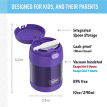 Thermos FUNtainer Stainless Steel Food Jar 10 oz - Purple Image 2