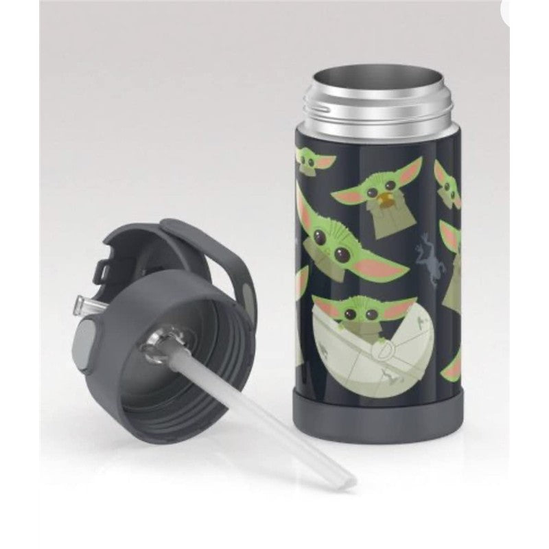 Thermos - Stainless Steel Insulated 12 Oz Straw Bottle, Mandalorian Image 3