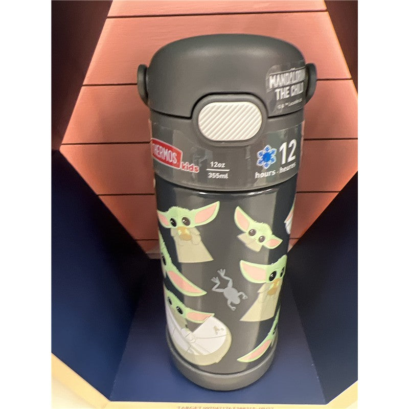 Thermos - Stainless Steel Insulated 12 Oz Straw Bottle, Mandalorian Image 5
