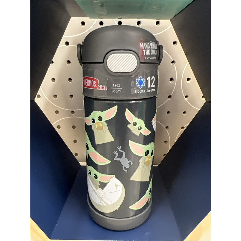 Thermos - Stainless Steel Insulated 12 Oz Straw Bottle, Mandalorian Image 6