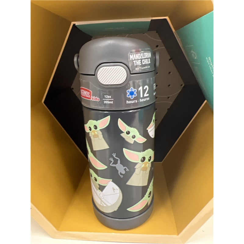 Thermos - Stainless Steel Insulated 12 Oz Straw Bottle, Mandalorian Image 7