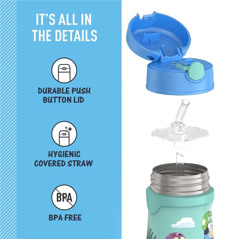 Thermos FUNtainer Stainless Steel Water Bottle 10 oz - Bluey Image 4