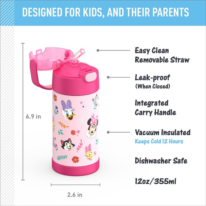 Thermos FUNtainer Stainless Steel Water Bottle 12 oz - Minnie Mouse Image 2