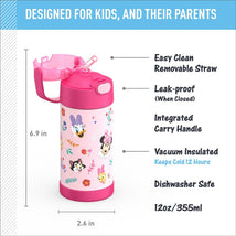Thermos FUNtainer Stainless Steel Water Bottle 12 oz - Minnie Mouse Image 2