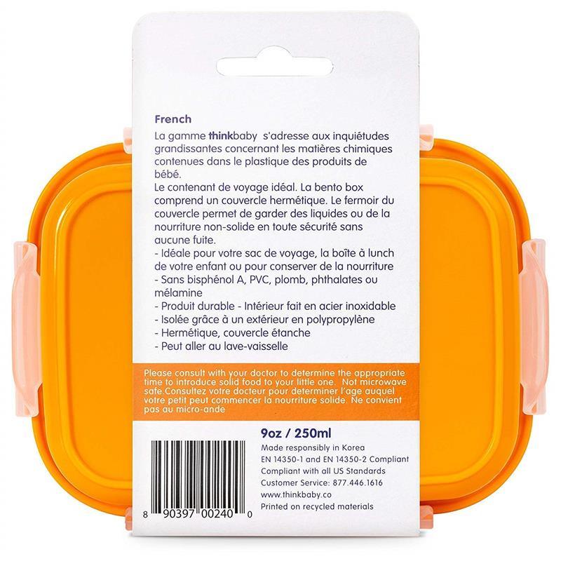 Thinkbaby - Orange Bpa Free Bento Box  Image 2