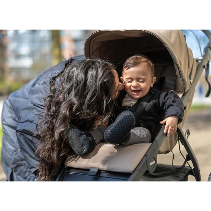 Thule - Urban Glide 3 Single Jogging Stroller + Cup Holder, Tinted Taupe (Brixy Exclusive) Image 5