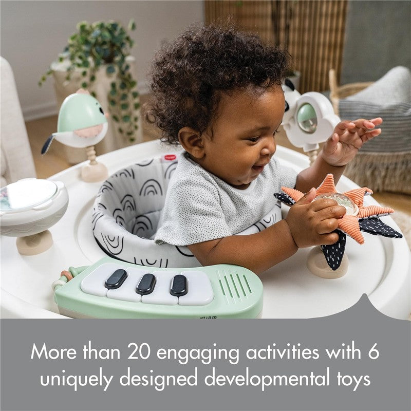 Tiny Love 5-in-1 Here I Grow Stationary Activity Center – Black & White Décor Collection, Black & White Image 2