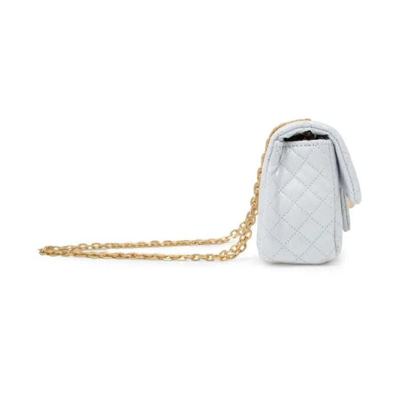 Tiny Treats - Classic Quilted Flower Pearl Handbag Gold Image 2