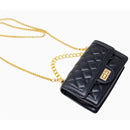 Tiny Treats - Classic Quilted Large Flap Handbag, Black Image 4