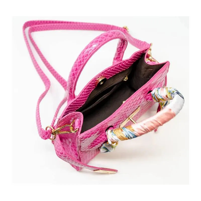 Tiny Treats - Crocodile Scarf Handbag, Red Image 3
