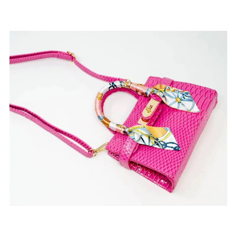 Tiny Treats - Crocodile Scarf Handbag, Red Image 4