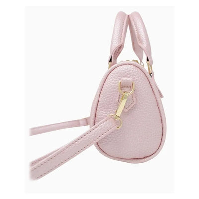 Tiny Treats - Leather Striped Duffle Handbag | White Image 2