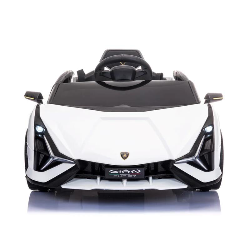 Tobbi - Kids Lamborghini Car Battery Powered Ride On Toy with Remote Control, White  Image 2