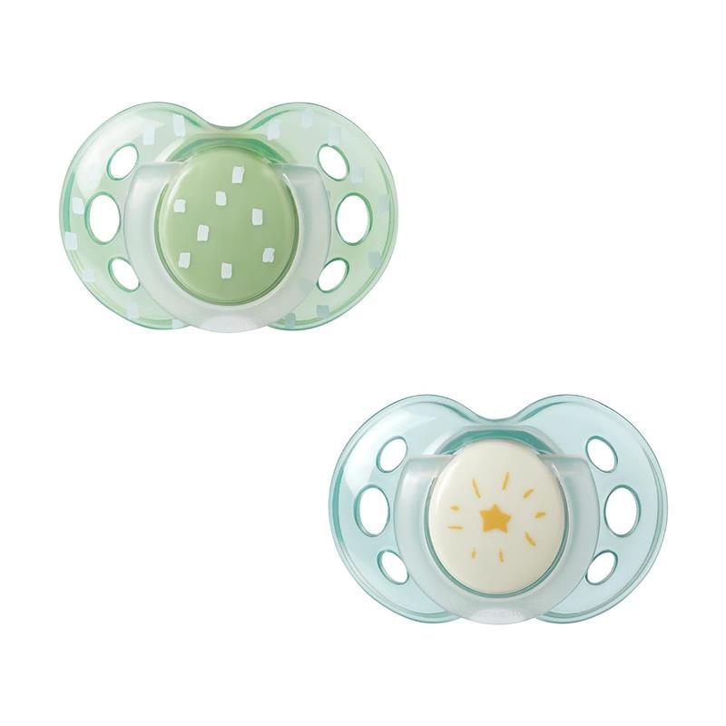 Tommee Tippee - 2-Pack Closer to Nature Night Time Toddler Soothie Pacifier, 18-36 Months, Colors May Vary Image 2