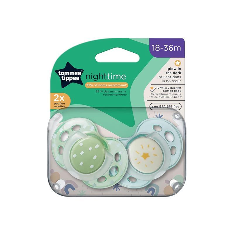 Tommee Tippee - 2-Pack Closer to Nature Night Time Toddler Soothie Pacifier, 18-36 Months, Colors May Vary Image 5