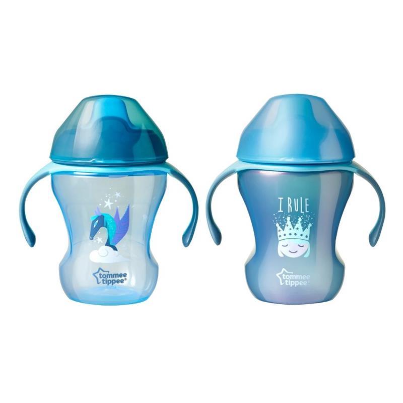 8 oz Spill-Proof Cup Gentle Steps Sippy Cup for Toddler Blue