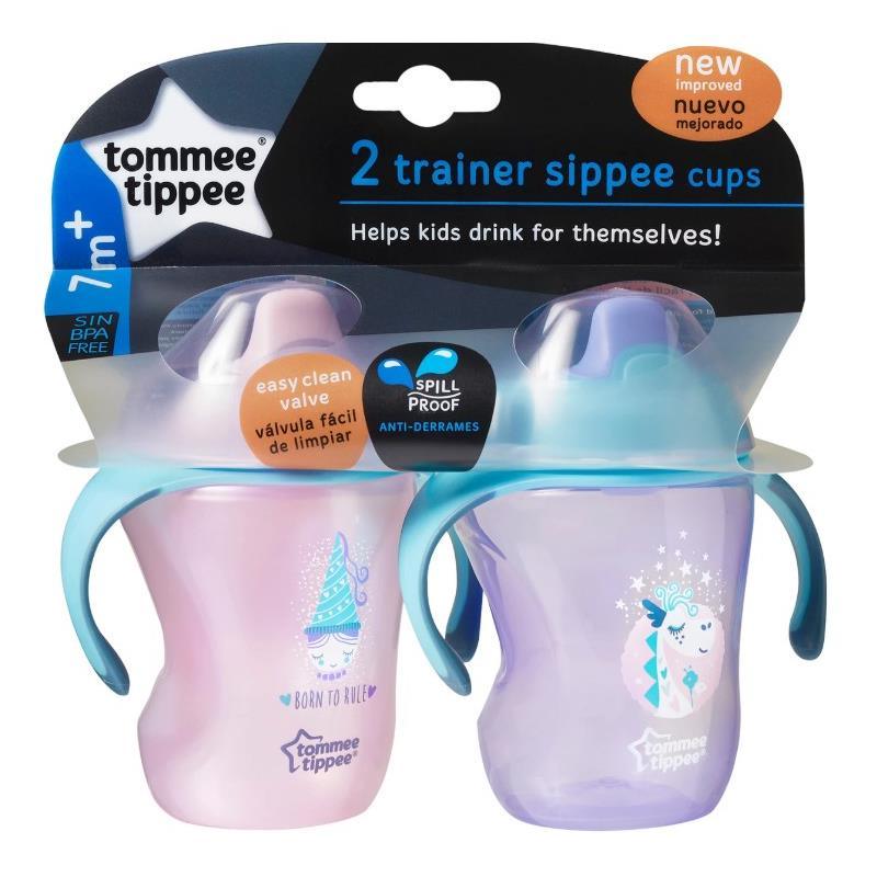 Tommee Tippee 2pk Insulated Sportee Toddler Water Bottle with Handle - Pink  and MInt - 9oz