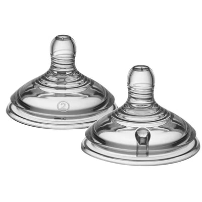 Tommee Tippee - 2Pk Closer to Nature Baby Bottle Nipples Medium Flow, 3M+ Image 1