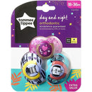 Tommee Tippee - 3Pk Closer To Nature Day And Night Glow-in-the-Dark Pacifiers 18-36M - Colors May Vary Image 1