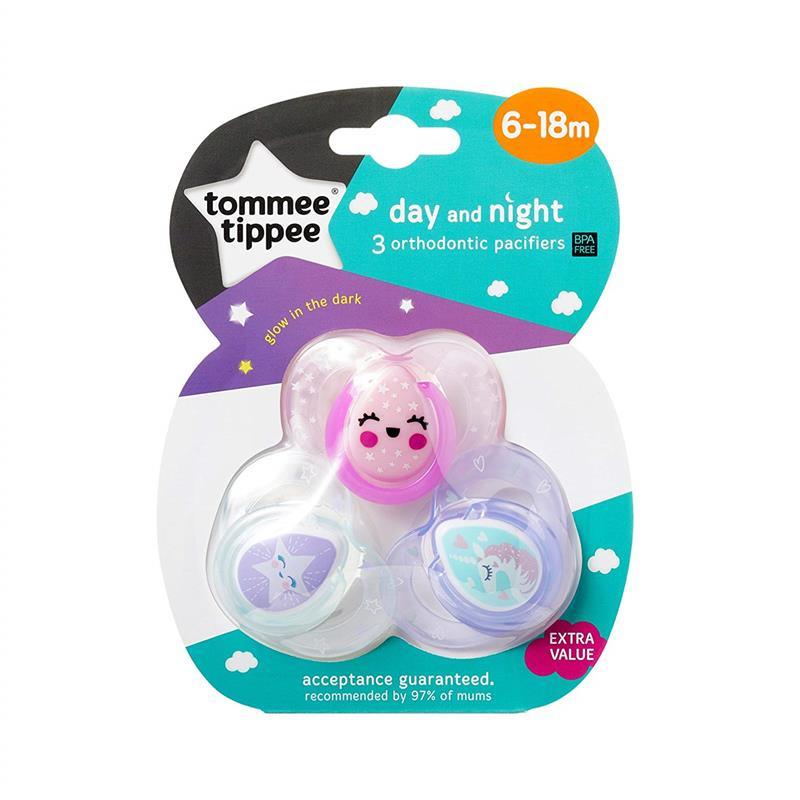 Tommee Tippee - 3Pk Closer To Nature Day And Night Glow-in-the-Dark Pacifiers 6-18M - Colors May Vary Image 15