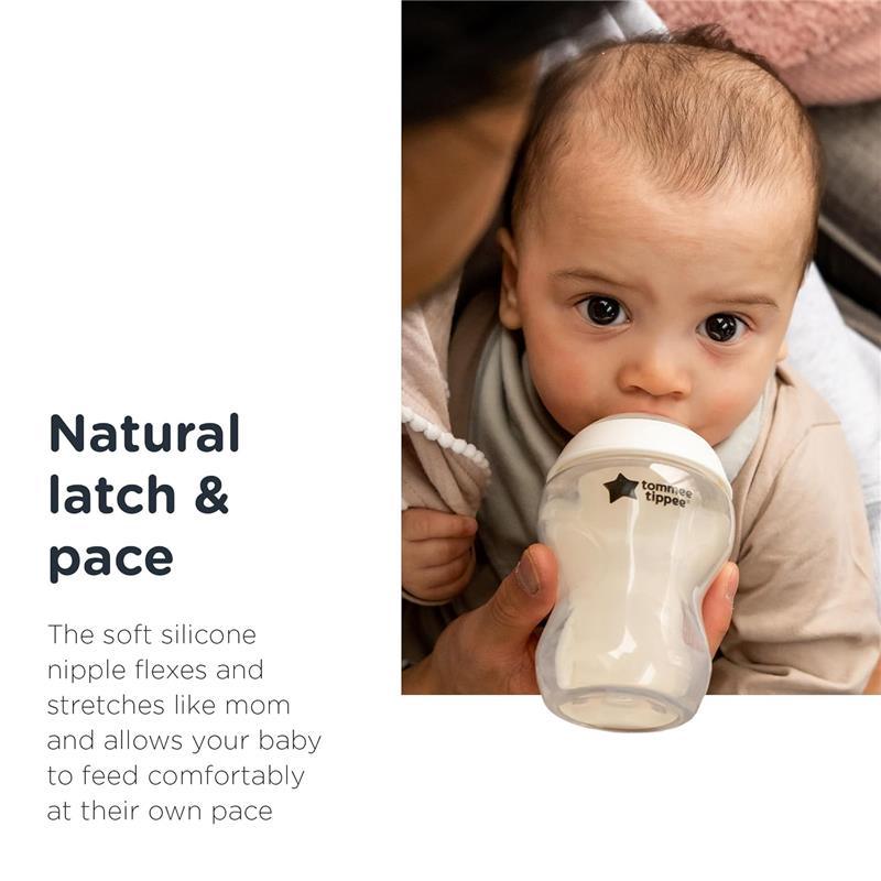 Tommee Tippee - Close to Nature Bottle - 9oz, White, 3 Pack Image 4