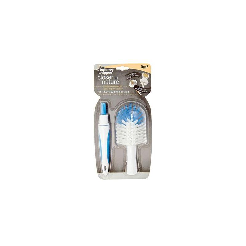 Tommee Tippee Closer to Nature Bottle and Nipple Cleaner - Blue Image 1