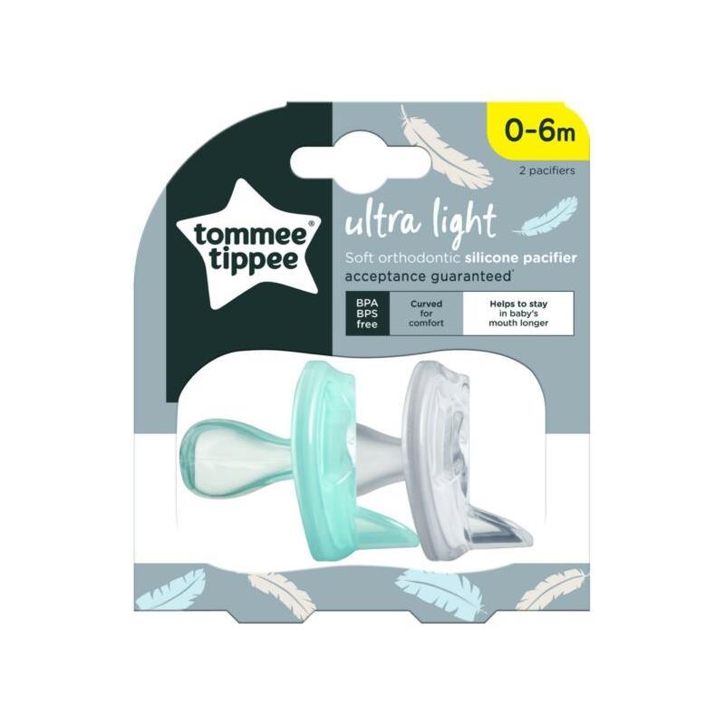 Tommee Tippee - Ultra Light Pacifier, 0/6M, Mint/White Image 1