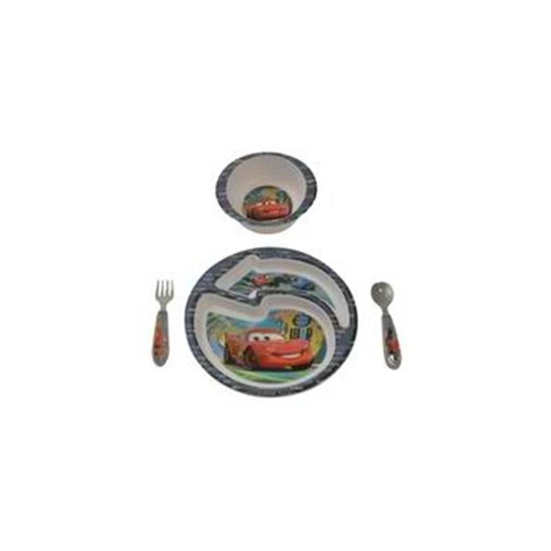 Tommy 4pc The First Years Cars Divided Plates For Kids Image 1